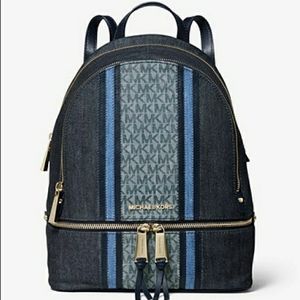 (Brand New) Michael Kors Rhea Denim Backpack